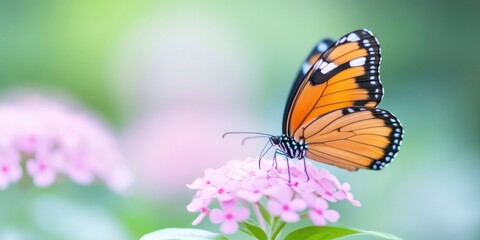 Fototapeta premium lovely wallpaper with butterflies