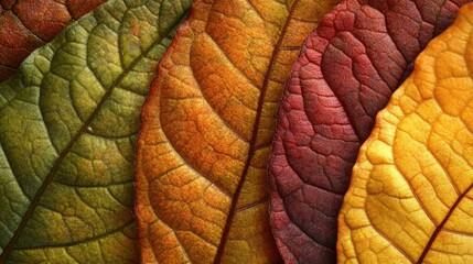 Fototapeta premium Intriguing leaf patterns in arrangement 