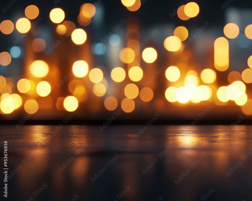 Poster a vibrant background of glowing bokeh lights, creating a warm and inviting atmosphere for various cr