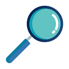 Vector illustration of a realistic magnifying glass. 