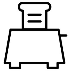 Cooking Food Tost Line Icon