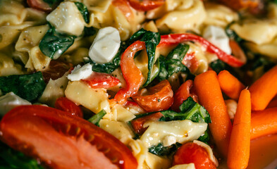 Caprese tortellini salad