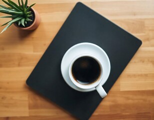 cup of coffee and notebook