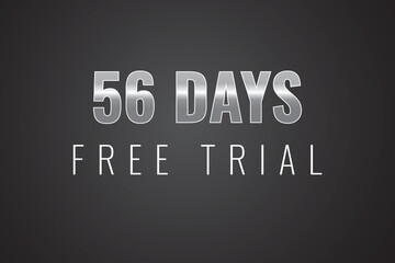 56 day free trial banner design. 56 days free banner background

