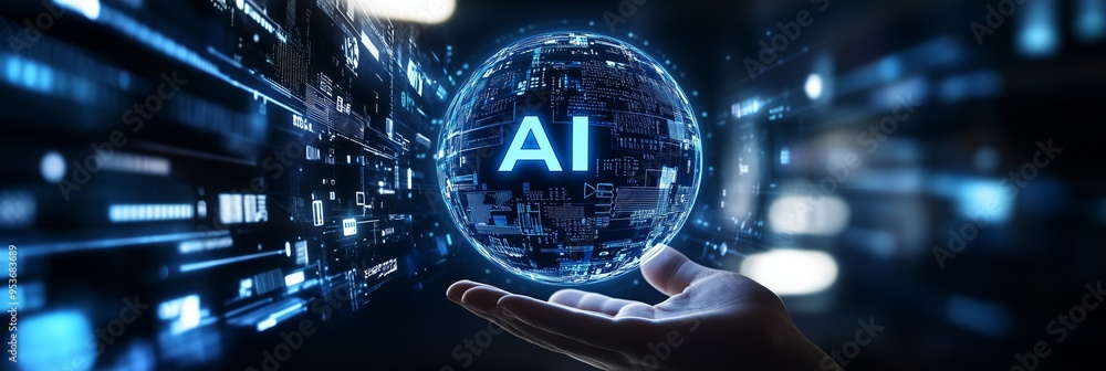 Poster harnessing the incredible power of artificial intelligence for transformative business changes and i