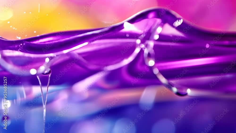 Poster captivating water splashes create vibrant patterns in colorful hues during an artistic photography s