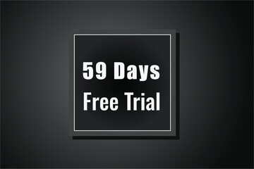 59 day free trial banner design. 59 days free banner background
