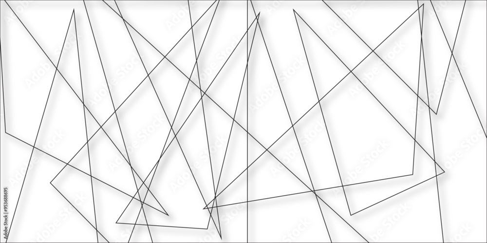 Poster metal grid isolated on the white background. rectangle shapes on white background. abstract lines in