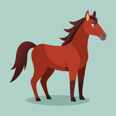 horse with vector