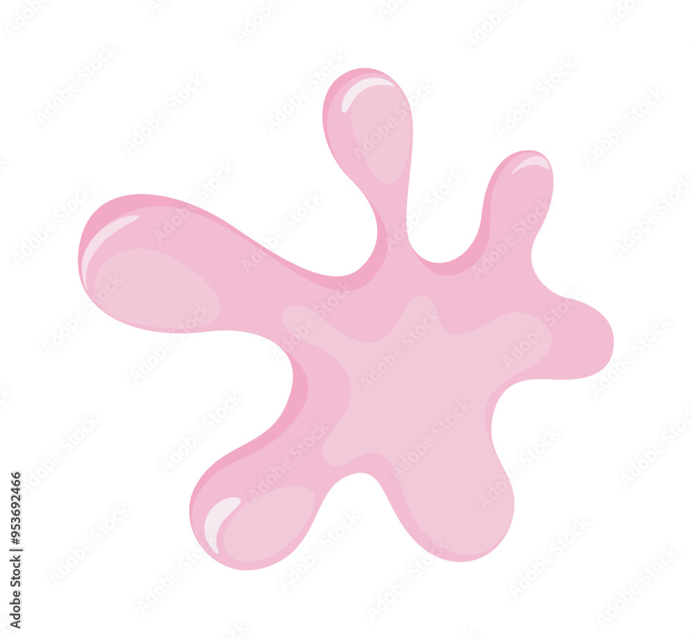 Poster pink colored fluid shaped splash in flat vector illustration a design element or background feature 