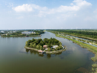 Fototapeta premium river with island