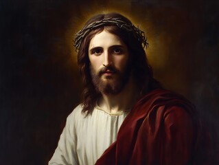 portrait of Jesus Christ, concept of Christianity and faith