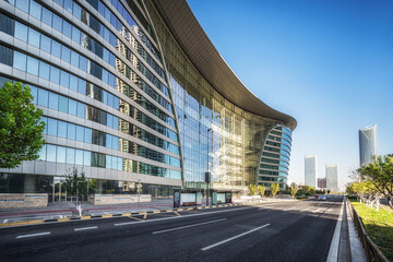 Contemporary Office Architecture on Sunny Day