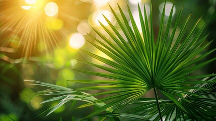 Obraz premium Palm leaf close up