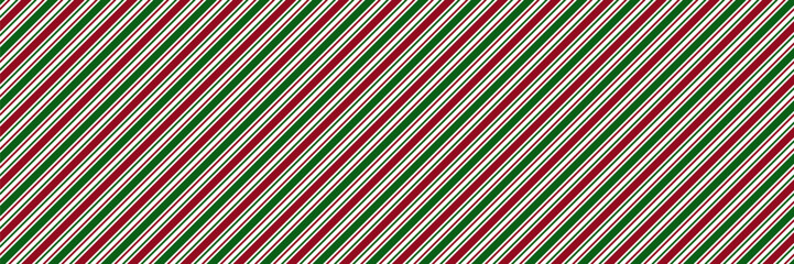 Obraz premium green red christmas stripes wide seamless vector background