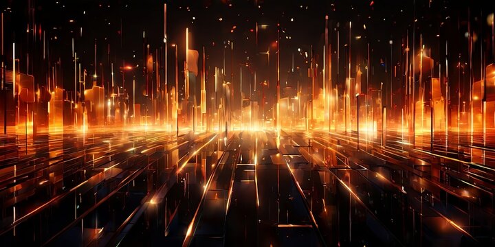 A cityscape with a lot of buildings and a lot of fire