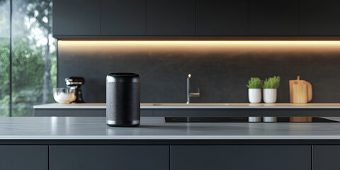 Modern Kitchen with Dark Color Scheme