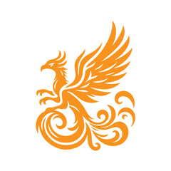 awesome phoenix  logo illustration