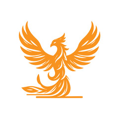 awesome phoenix  logo illustration