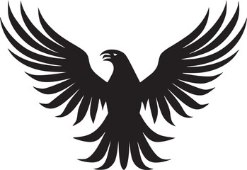 Obraz premium Soaring Eagle: A Powerful Vintage-Style Vector Illustration