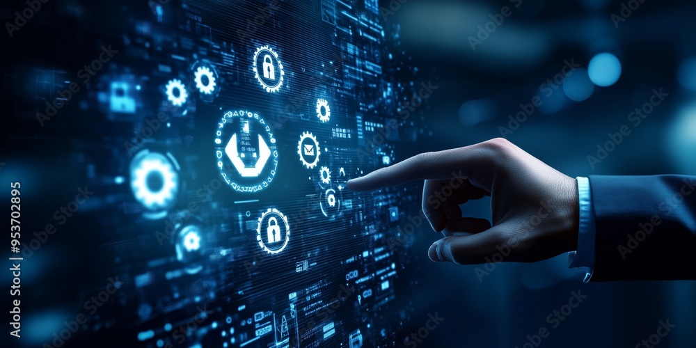 Leinwandbilder Digital Interaction Maximizing Business Efficiency and Productivity through Innovative Technology Solutions and Automation Techniques for Optimal Results and Enhanced Performance in Operations