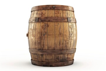 Barrel made of wood isolated on a white background