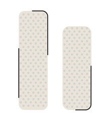 Bandages flat vector illustration depicting adhesive bandages or medical plasters used to cover minor cuts or injuries ideal for highlighting healthcare