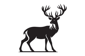 Deer vector Illustration, simple vector art style