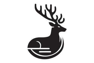 Deer vector Illustration, simple vector art style