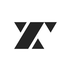 the logo consists of the letter X and T. Magical, abstract, outline and elegant.