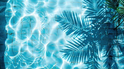 Palm Tree Shadow on Pool Water