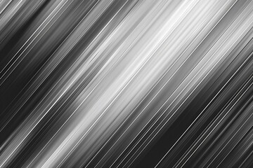 Obraz premium Black and white gradient background with diagonal lines in light gray