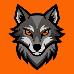 wolf head vector