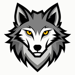wolf head vector