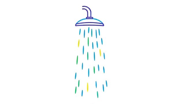 recommend clip art: Shower icon drawing clipart isolated on a white background