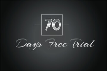 70 day free trial banner design. 70 days free banner background

