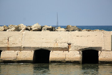 Seaport in the city of Tel Aviv in Israel.