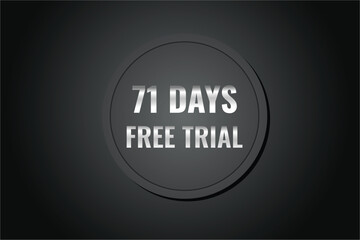 71 day free trial banner design. 71 days free banner background

