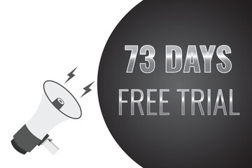 73 day free trial banner design. 73 days free banner background
