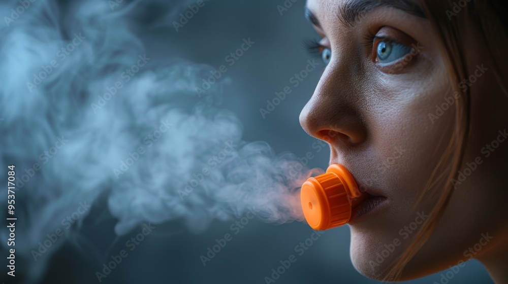 Aufkleber create an image of a person with chronic obstructive pulmonary