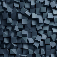 3D abstract background with extruding cubes design