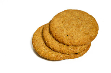 cookie closeup on white background isolated