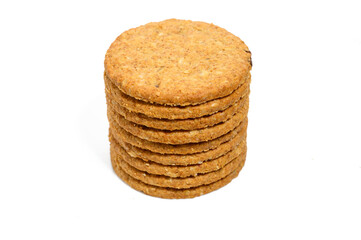 butter cookie on white background