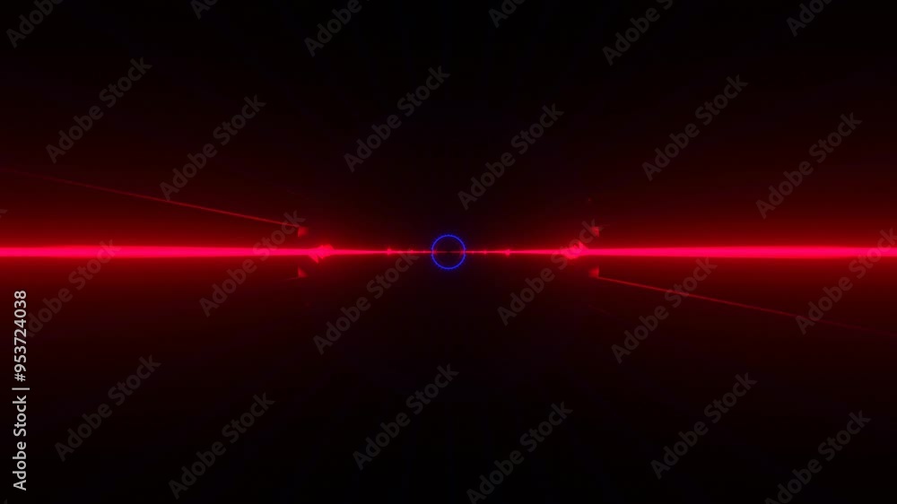 Poster movement inside dark fantasy tunnel with red blue backlight. looped animated background. 3d render e