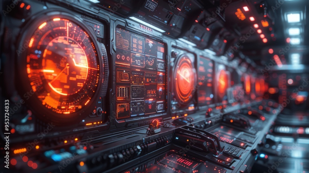 Poster illustrate a futuristic workspace where professionals use vr goggles to collaborate on projects invo