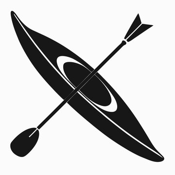 recommend clip art: Kayak Black silhouette