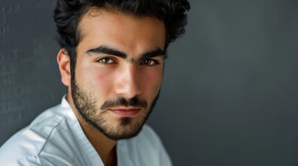 Fototapeta premium Portrait of turkish or arabian male nurse Portrait of turkish or arabian male nurse