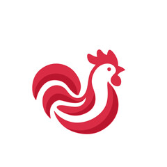 Chicken logo design template, vector illustration isolated on white.