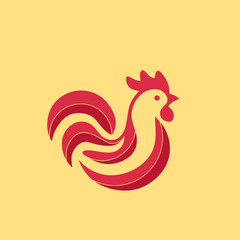 Chicken logo design template, vector illustration isolated.