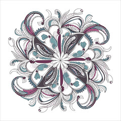 Floral Mandala  Vector Illustration Cooler full